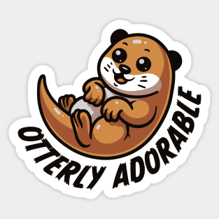 Cute Kawaii Otter Otterly Adorable Sticker